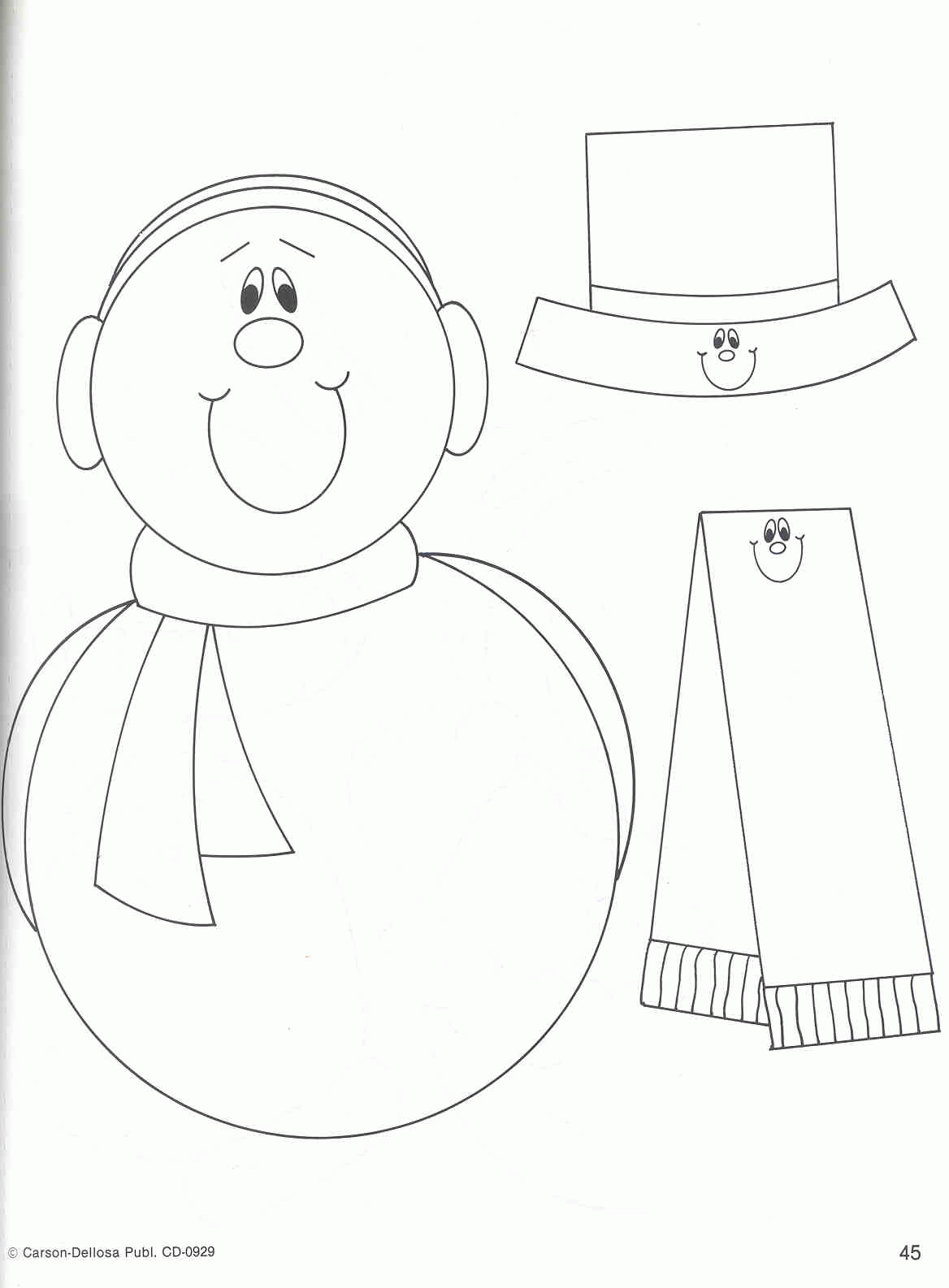 Bałwany kolorowanki